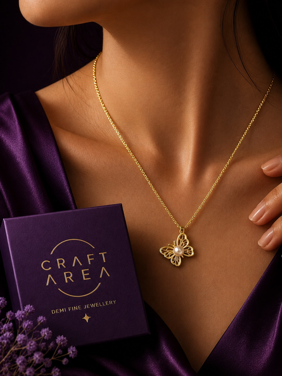 Butterfly Gold Necklace