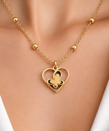 Butterfly Heart Pendant