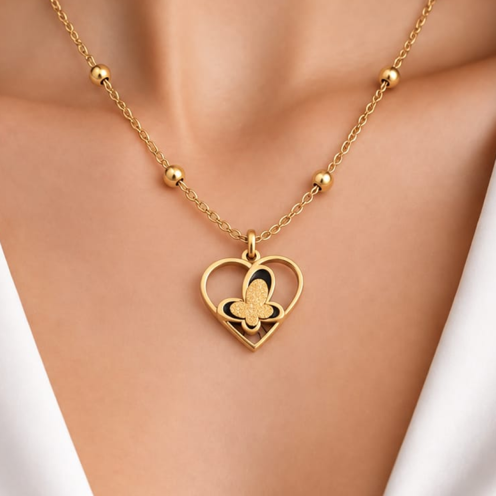 Butterfly Heart Pendant